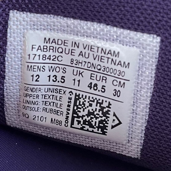 Converse Pro Leather X2 Tech Paria Farzaneh Grape Royal Shoes Men's Size 12 - Picture 10 of 10